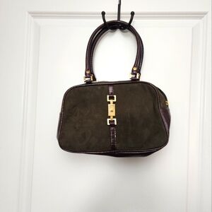 3/$25 Mondani faux suede Green Handbag